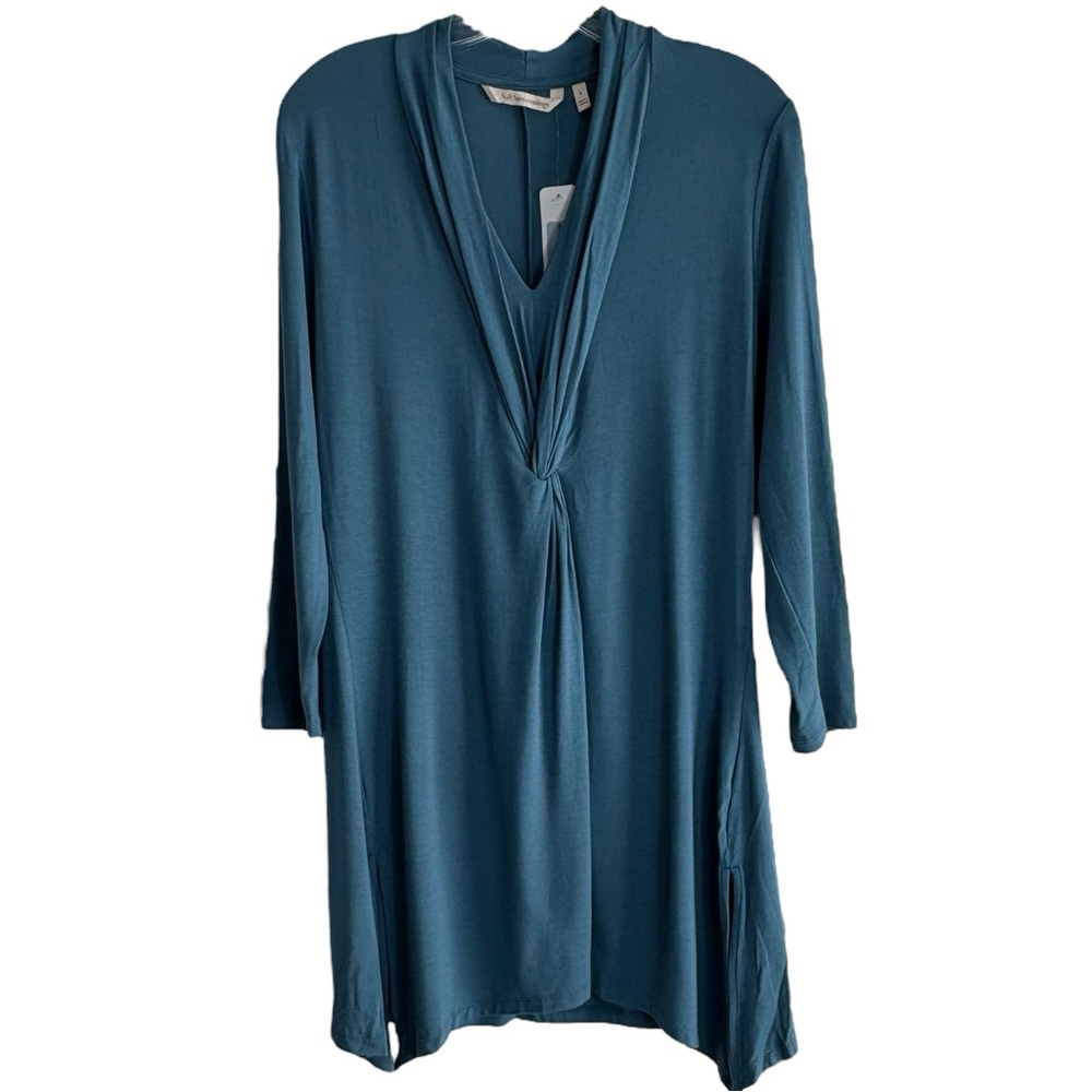 SOFT SURROUNDINGS Mallard Blue Jemez Tunic size Small (4-6) NWT - Picture 3 of 11